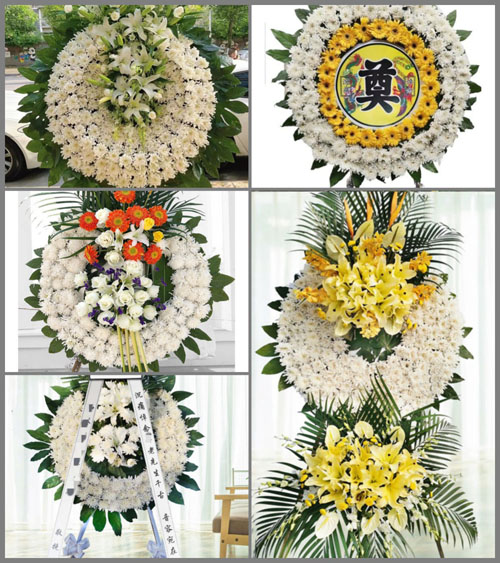 广东梅州市五华县周江镇新良村花圈速递